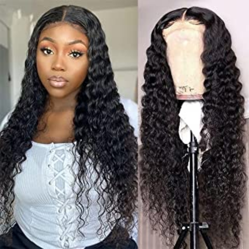 Deep wave toupee 13x4 hd lace frontal Human Hair Wigs Natural virgin wigs
